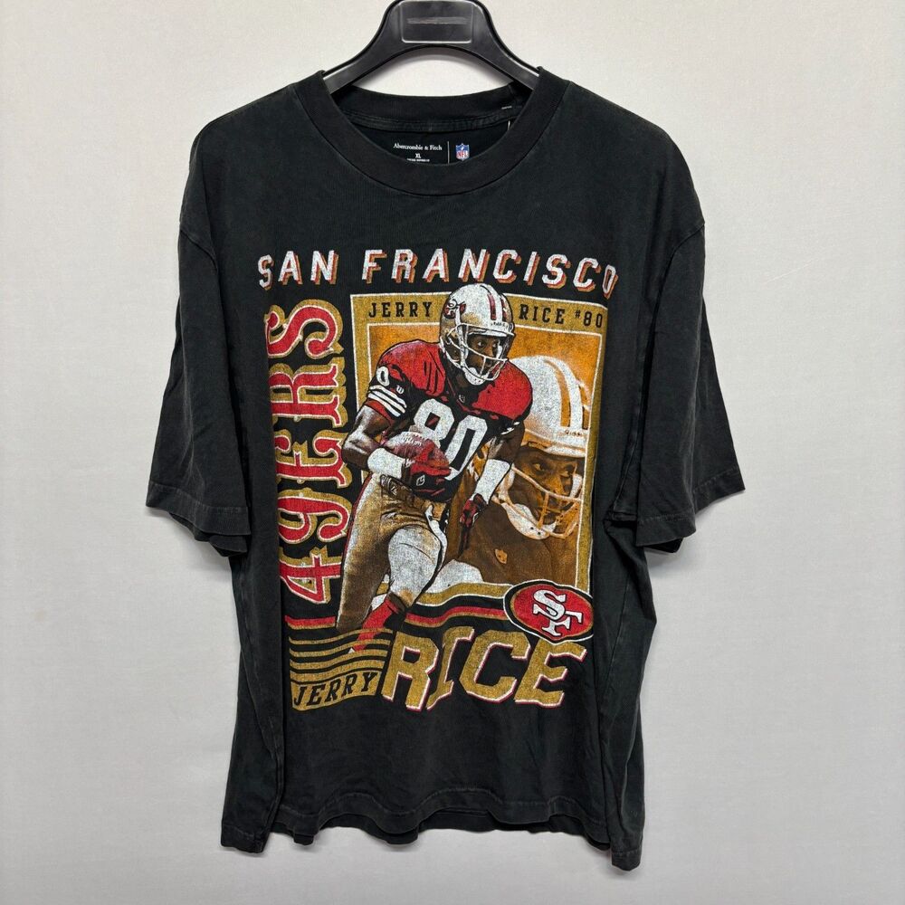 NWT Abercrombie & Fitch NFL Jerry Rice San Francisco 49ers T-Shirt XL D130 -13
